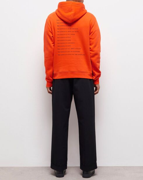 Sweat à capuche Qu'est-ce que orange