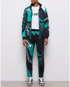 Veste de survêtement imprimée noire