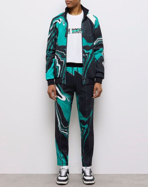 Veste de survêtement imprimée noire