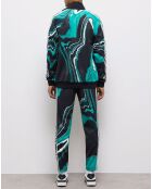 Veste de survêtement imprimée noire