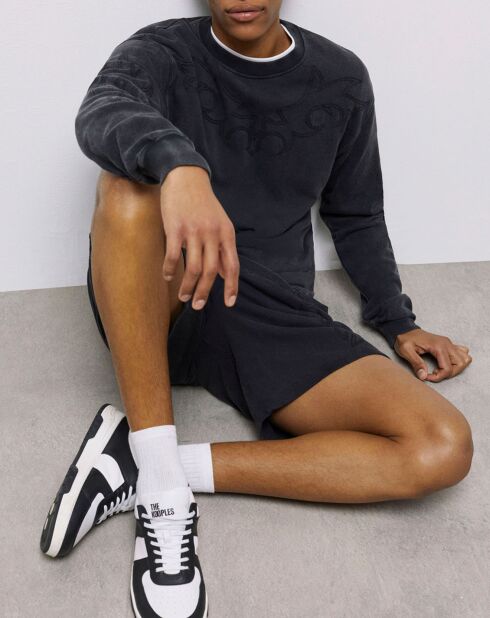 Sweat avec broderie Western noir