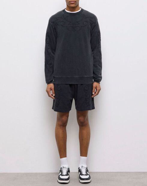 Sweat avec broderie Western noir