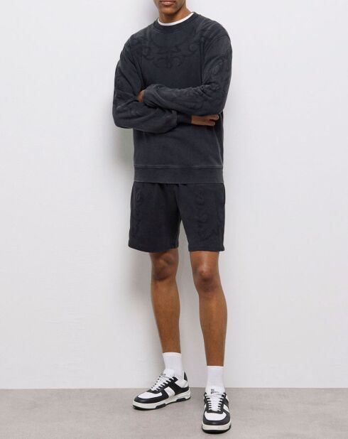 Sweat avec broderie Western noir