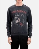 Sweat avec sérigraphie Barking dog noir
