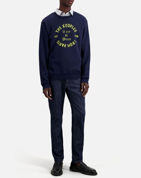 Sweat avec sérigraphie bleu marine