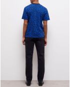 T-Shirt léopard bleu