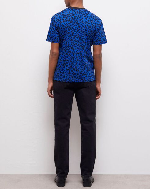 T-Shirt léopard bleu