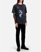 T-Shirt avec sérigraphie Wolf noir