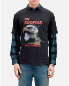 T-Shirt avec sérigraphie Eagle noir