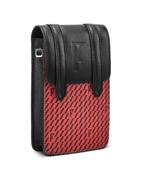 Arguin rot/schwarze Tasche - 18x11,5x3 cm