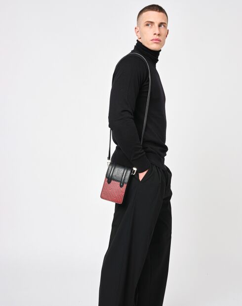 Sac Arguin rouge/noir - 18x11.5x3 cm