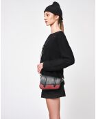Sac Bordeaux rouge/noir - 14x19x4.5 cm