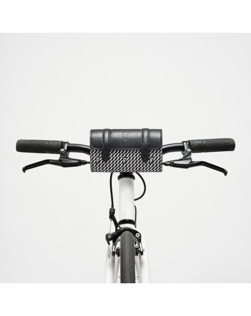 Schwarz/weiße Cyclo-Tasche - 10x17x4,5 cm