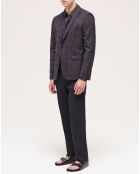 Veste de costume à motifs noire