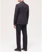 Veste de costume à motifs noire