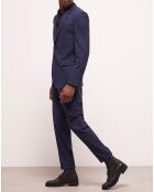 Veste de costume en Laine pied-de-poule bleue