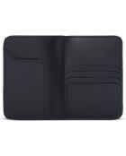 Etui passeport noir/gris - 14x10x2 cm