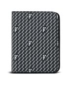 Etui passeport noir/gris - 14x10x2 cm