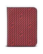 Etui passeport noir/rouge - 14x10x2 cm