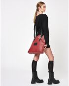 Sac Faret rouge/noir - 38x36x8.5 cm