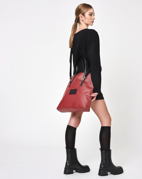 Sac Faret rouge/noir - 38x36x8.5 cm