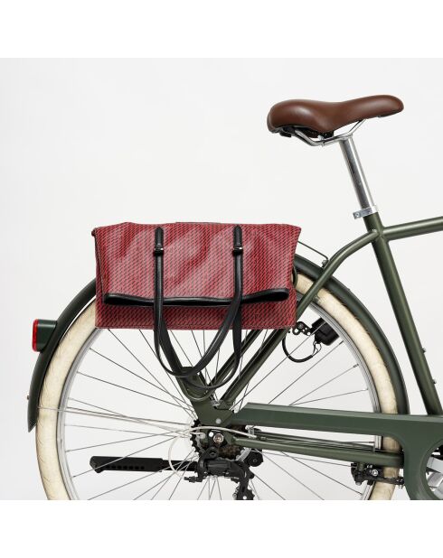 Sac Faret rouge/noir - 38x36x8.5 cm