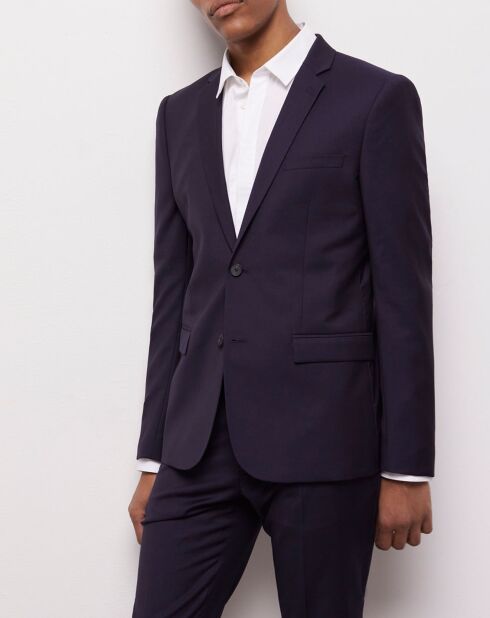 Veste de Costume 100% Laine bleu marine