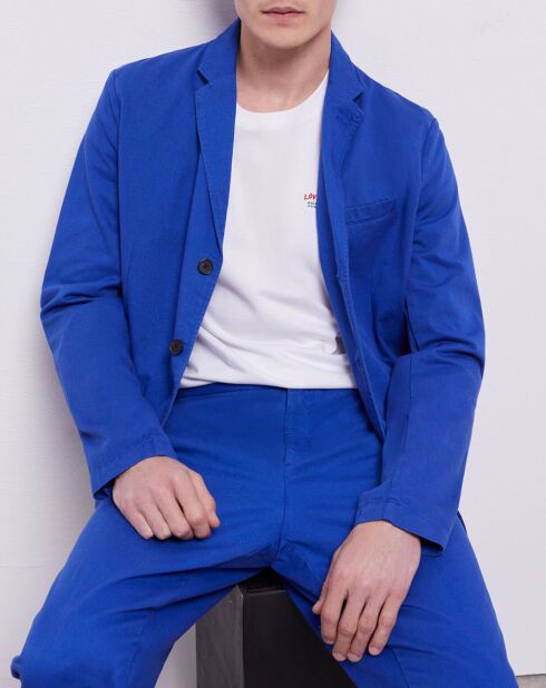 Veste coupe droite bleue