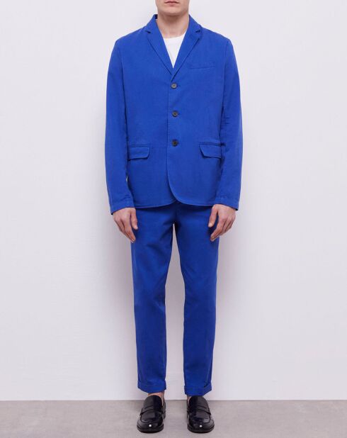 Veste coupe droite bleue