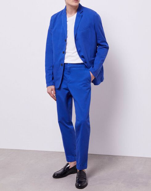 Veste coupe droite bleue