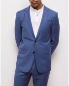 Veste de Costume 100% Laine Texturée bleue
