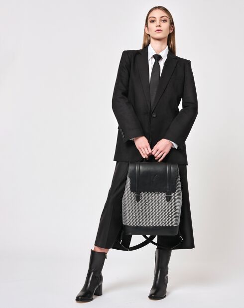 Borsa Ferret nero/bianco - 40x29x13 cm