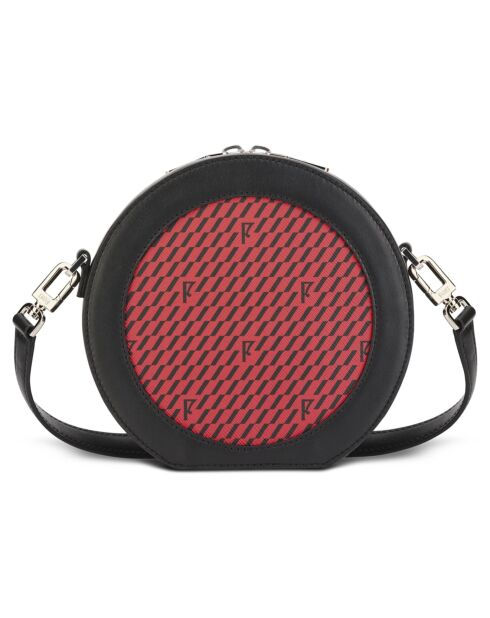 Mini Sac en Toile enduite & Cuir Medoc rouge/noir - 13x13x5.5 cm