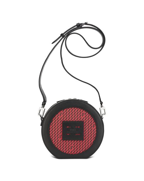 Mini Sac en Toile enduite & Cuir Medoc rouge/noir - 13x13x5.5 cm