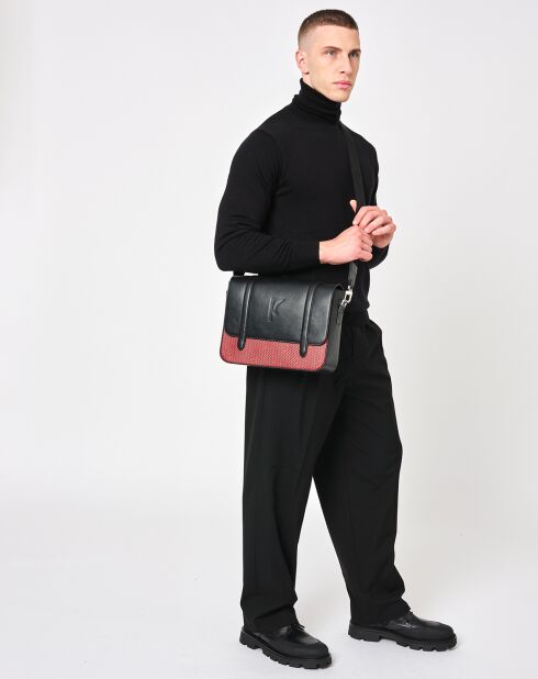Sac Moulleau rouge/noir - 22x30x9 cm