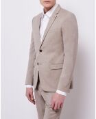 Veste de Costume 100% Laine beige
