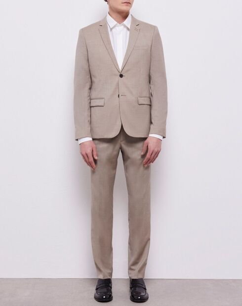 Veste de Costume 100% Laine beige