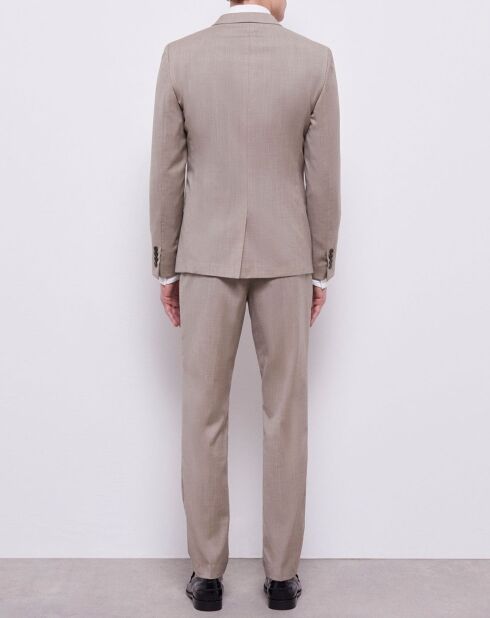 Veste de Costume 100% Laine beige