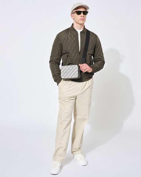 Petit Sac en Toile enduite Pyla vert/multicolore - 13x19x6.5 cm