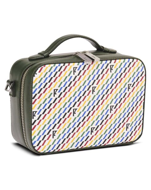 Petit Sac en Toile enduite Pyla vert/multicolore - 13x19x6.5 cm