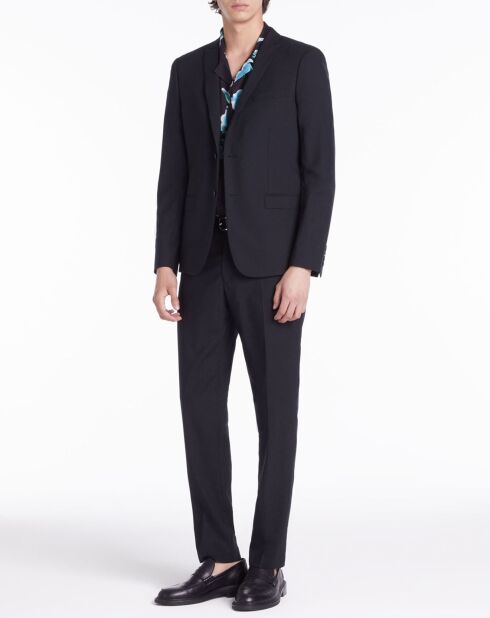 Marineblauw colbert van 100% wol Prince Wales