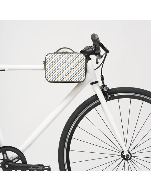 Petit Sac en Toile enduite Pyla vert/multicolore - 13x19x6.5 cm