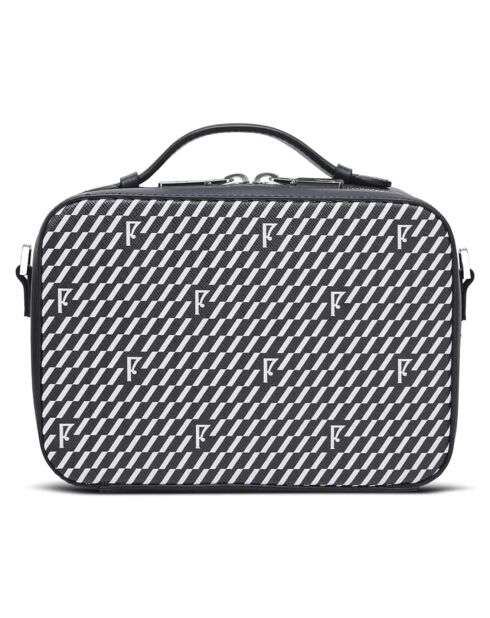 Petit Sac en Toile enduite Pyla noir/blanc - 13x19x6.5 cm