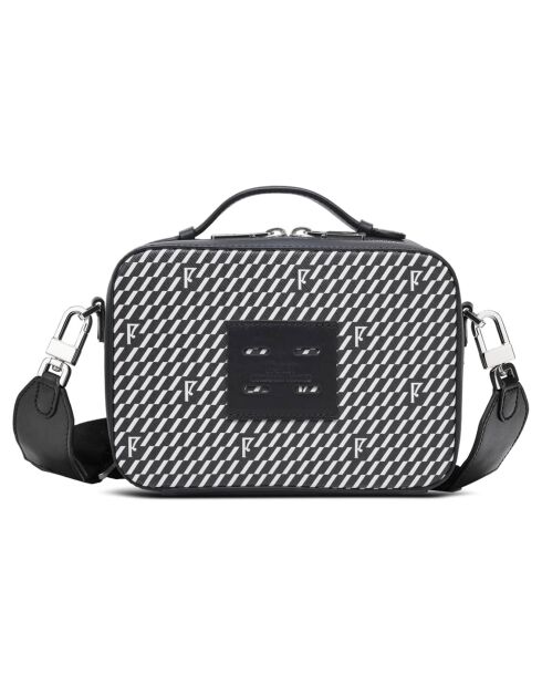 Petit Sac en Toile enduite Pyla noir/blanc - 13x19x6.5 cm