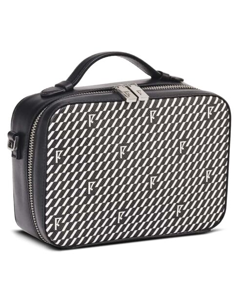 Petit Sac en Toile enduite Pyla noir/blanc - 13x19x6.5 cm