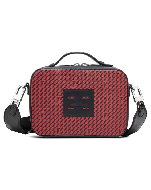 Petit Sac en Toile enduite Pyla rouge/noir - 13x19x6.5 cm