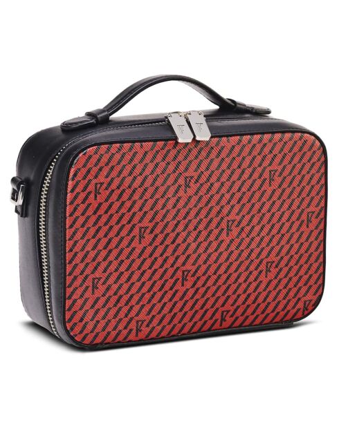 Petit Sac en Toile enduite Pyla rouge/noir - 13x19x6.5 cm