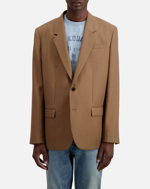 Veste 100% Laine camel