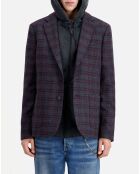 Veste en Laine mélangée à carreaux multicolore