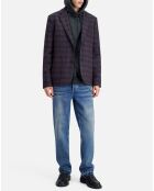Veste en Laine mélangée à carreaux multicolore